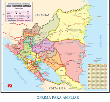 Map of Nicaragua